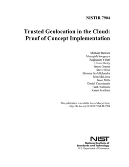 Trusted Geolocation in the Cloud: Proof of Concept Implementation