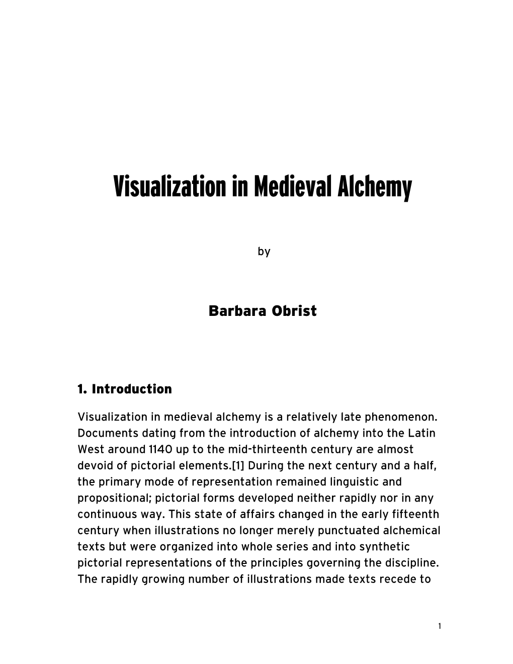 Visualization in Medieval Alchemy