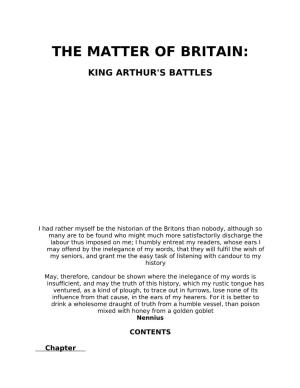The Matter of Britain
