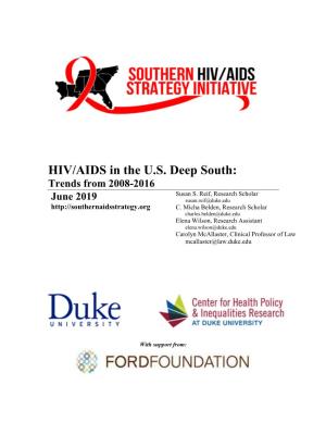 HIV-AIDS in the U.S. Deep South- Trends from 2008-2016