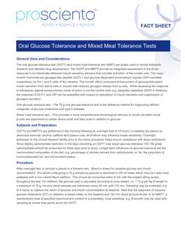 Oral Glucose Tolerance and Mixed Meal Tolerance Tests