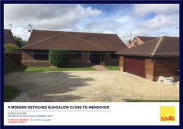 A Modern Detached Bungalow Close to Wendover