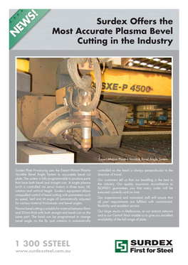 Surdex Offers the Most Accurate Plasma Bevel Cutting in the Industry