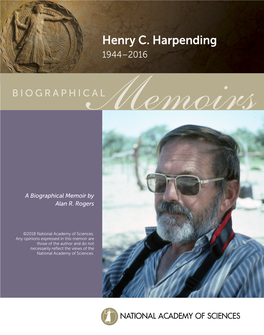 Biographical Memoirs of Henry Harpending
