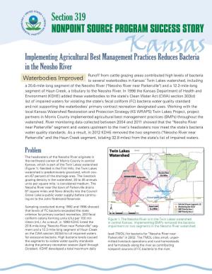 Kansas' Neosho River, Section 319 Success Story