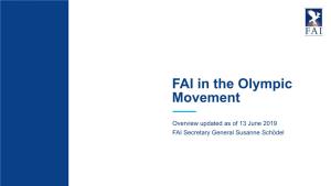 FAI in the Olympic Movement