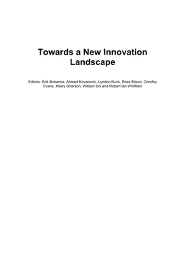 Towards a New Innovation Landscape