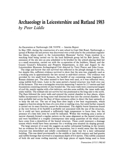 Archaeology in Leicestershire and Rutland 1983 Pp.75-90