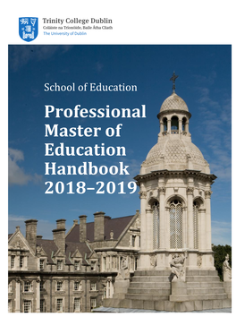 Professional Master of Education Handbook 2018–2019