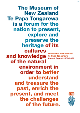 The Museum of New Zealand Te Papa Tongarewa Is a Forum for the Nation to Present, Explore and Preserve the Heritage of Its