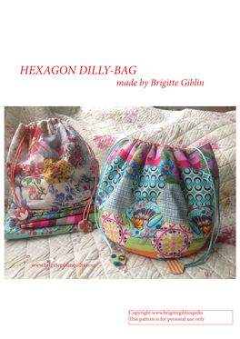 HEXAGON DILLY-BAG Made by Brigitte Giblin
