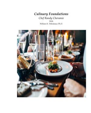 Culinary Foundations Chef Randy Cheramie with William R