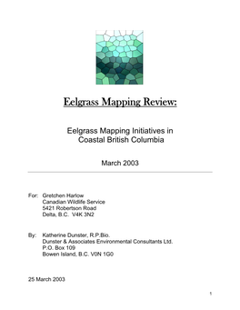Eelgrass Mapping Review