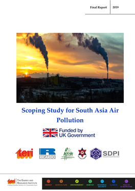Scoping Study for South Asia Air Pollution