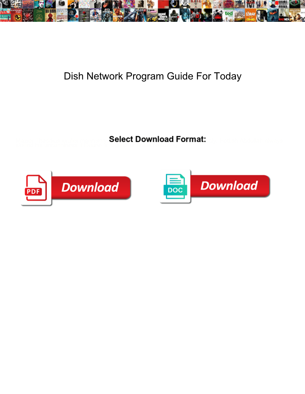 Dish Network Program Guide for Today