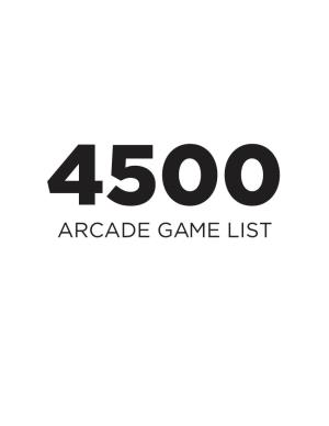 4539-Arcadegamelist.Pdf