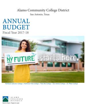 Fiscal Year 2017-18 Annual Budget