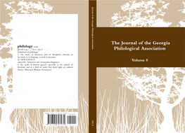 The Journal of the Georgia Philological Association