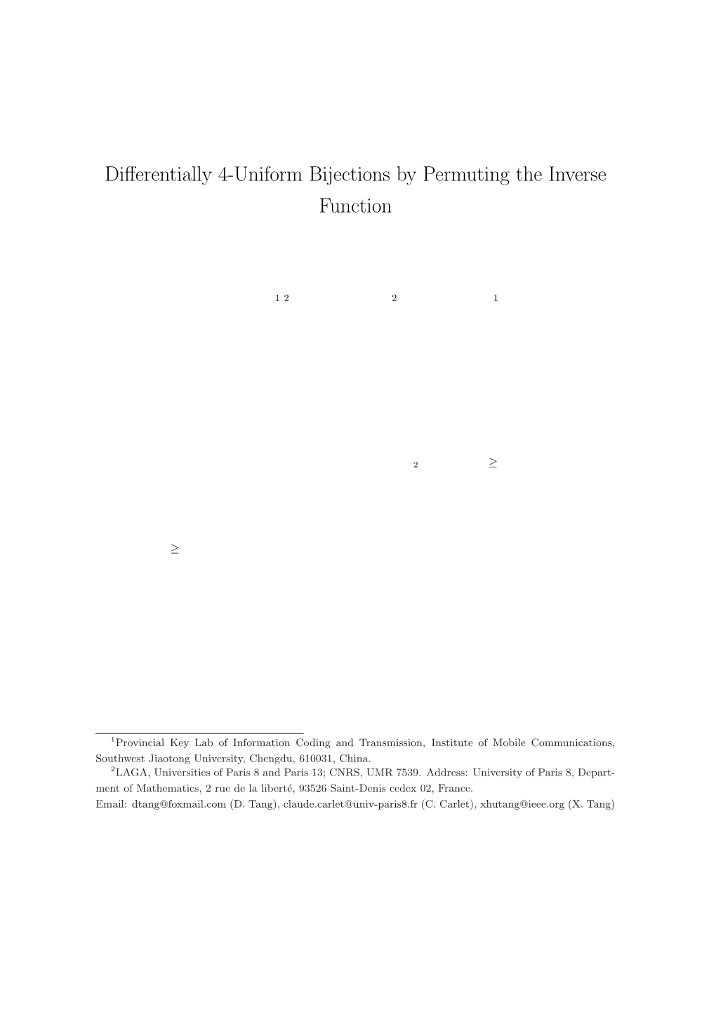 Differentially 4-Uniform Bijections by Permuting the Inverse Function