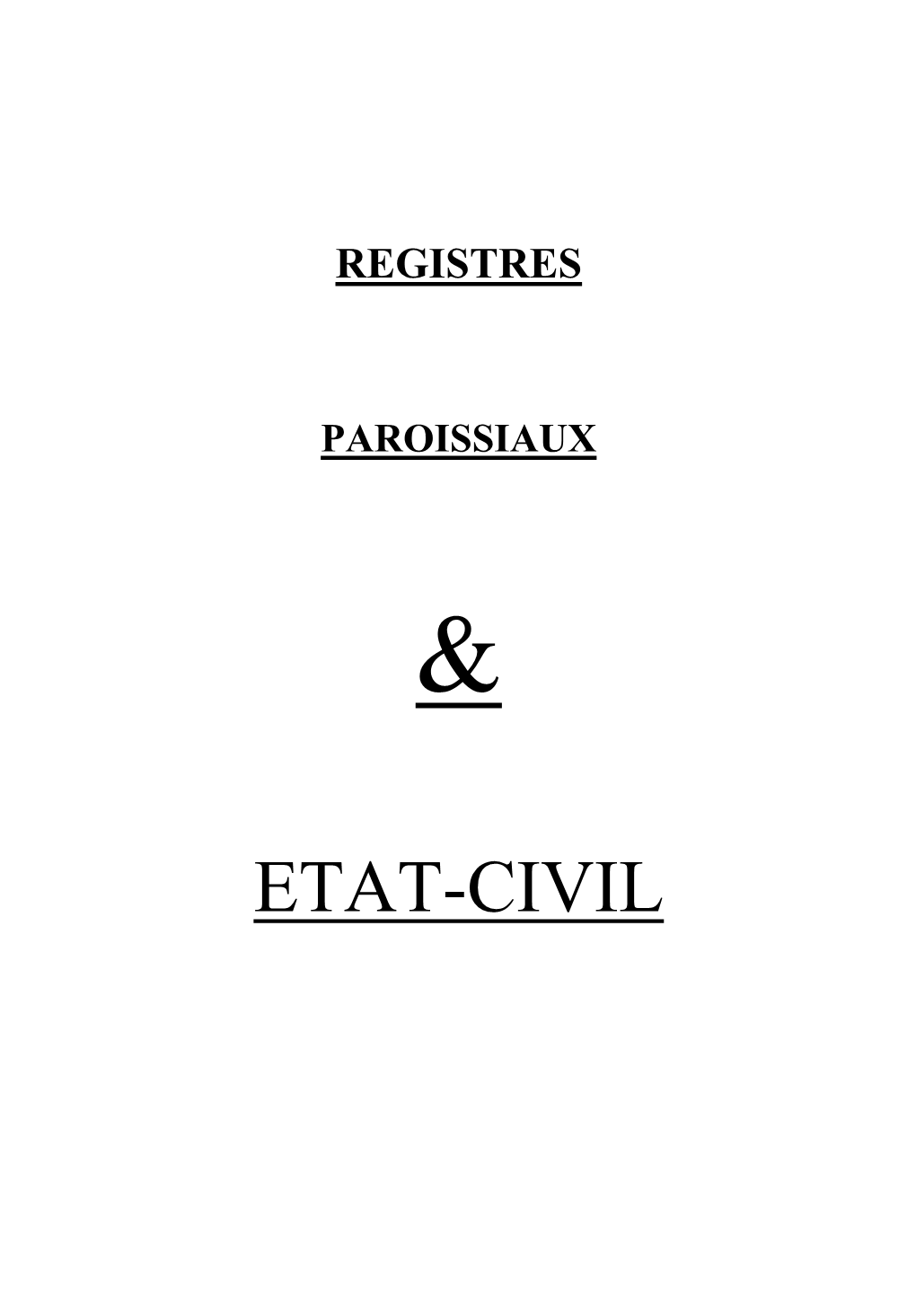 Registres Paroissiaux Ne Sont Consultables Que Sur Microfilms