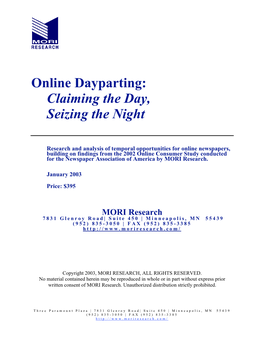 Online Dayparting: Claiming the Day, Seizing the Night