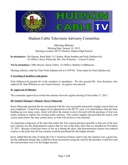 Hudson Cable Television Advisory Committee