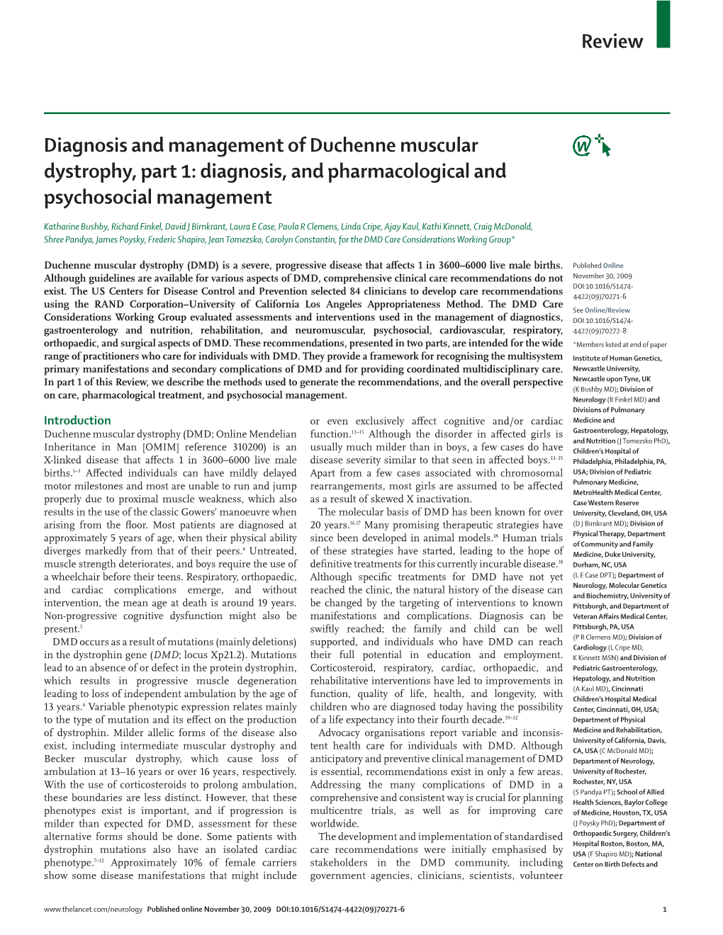 Review Diagnosis And Management Of Duchenne Muscular Dystrophy Docslib 8527