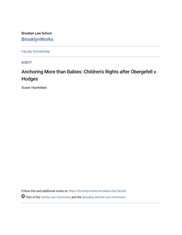 Children's Rights After Obergefell V. Hodges