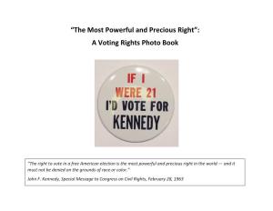 “The Most Powerful and Precious Right”: a Voting Rights Photo Book