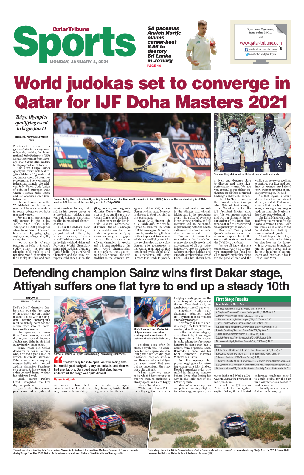 World Judokas Set to Converge in Qatar for IJF Doha Masters 2021 Tokyo Olympics Qualifying Event to Begin Jan 11