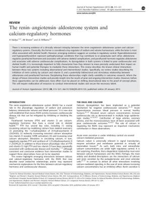 Aldosterone System and Calcium-Regulatory Hormones