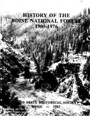 History of the Boise National Fo 1905 1976. C