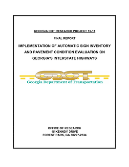 Implementation of Automatic Sign Inventory and Pavement Condition Evaluation On