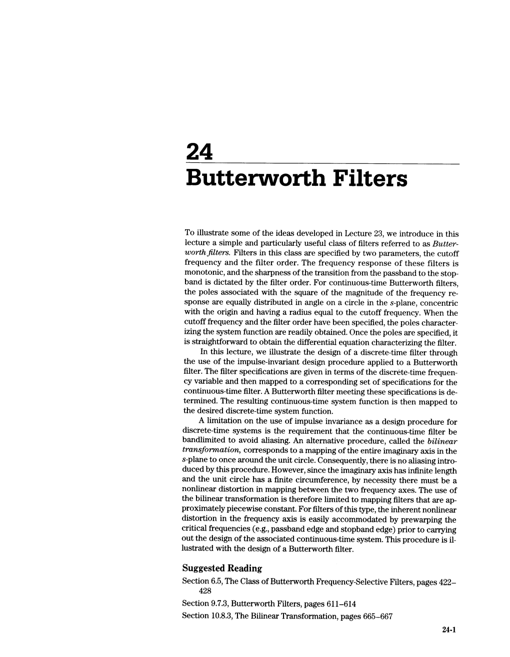 Butterworth Filters