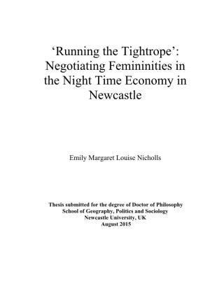 Negotiating Femininities in the Night Time Economy in Newcastle