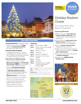 Holiday Markets Cruise the Festive Rhine River Basel to D Üsseldorf