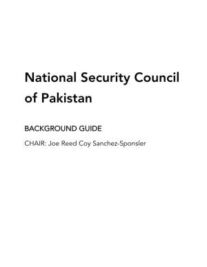 National Security Council of Pakistan