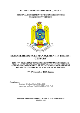Defense Resources Management in the 21St Century