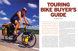 Touring Bike Buyer's Guide