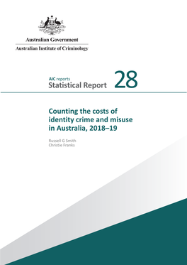 Counting the Costs of Identity Crime and Misuse in Australia, 2018–19