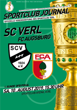 Sportclub Journal Offizielle Vereinszeitung Sc Verl Fc Augsburg