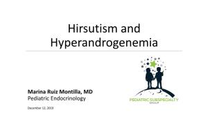 Hirsutism and Hyperandrogenemia