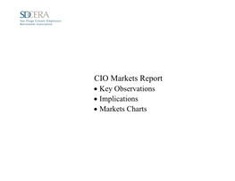 CIO Markets Report • Key Observations • Implications • Markets Charts