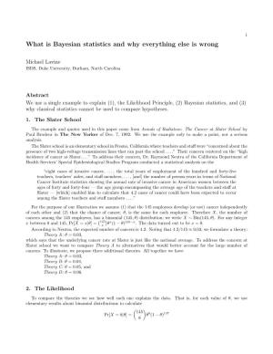 What Is Bayesian Statistics and Why Everything Else Is Wrong