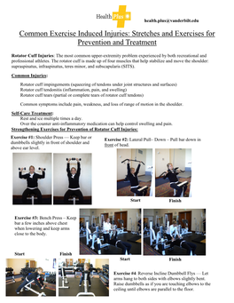 Common Exercise Induced Injuries: Stretches and Exercises for Prevention and Treatment
