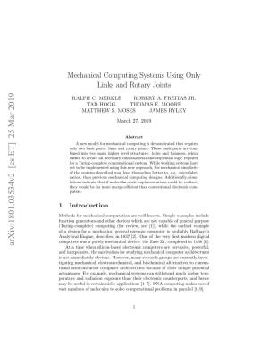 Mechanical Computing Systems Using Only Links and Rotary Joints