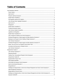 Table of Contents