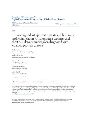 Circulating and Intraprostatic Sex Steroid Hormonal Profiles in Relation