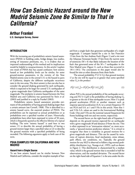 How Can Seismic Hazard Around the New Madrid Seismic Zone Be Similar to That in California ?