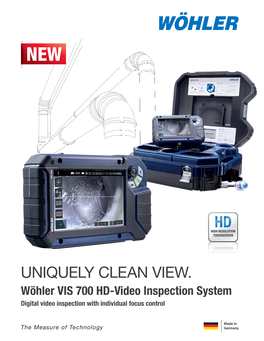 Wohler VIS 700 Is the Ideal Inspection Camera for Waste Water Pipes, ﬂ Ue Gas and Ventilation Lines As Well As NDT and Plumbing Applications